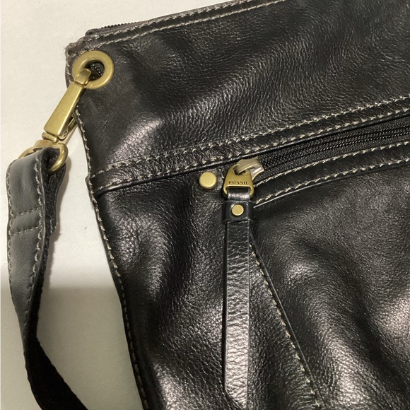 Fossil Black Leather Purse/Crossbody Sasha - Picture 4 of 11